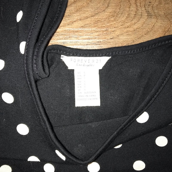 Forever 21 Polka Dot Crop Top - Picture 2 of 3